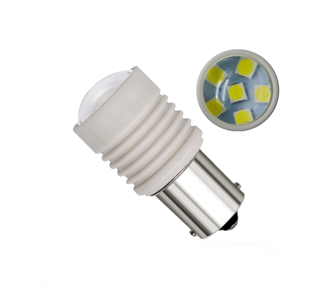 Автолампа 12-24V 1 контактная (линза ) керамика на стоп-сигнал лупа (1) Арт. А12-21,24-21