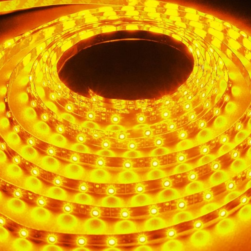 Светодиодная лента 12 V желтая) 1м