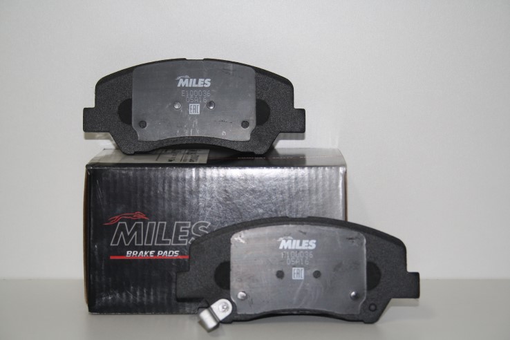 Колодки передние MILES (HYUNDAI SOLARIS, KIA RIO III)  Арт. E100036