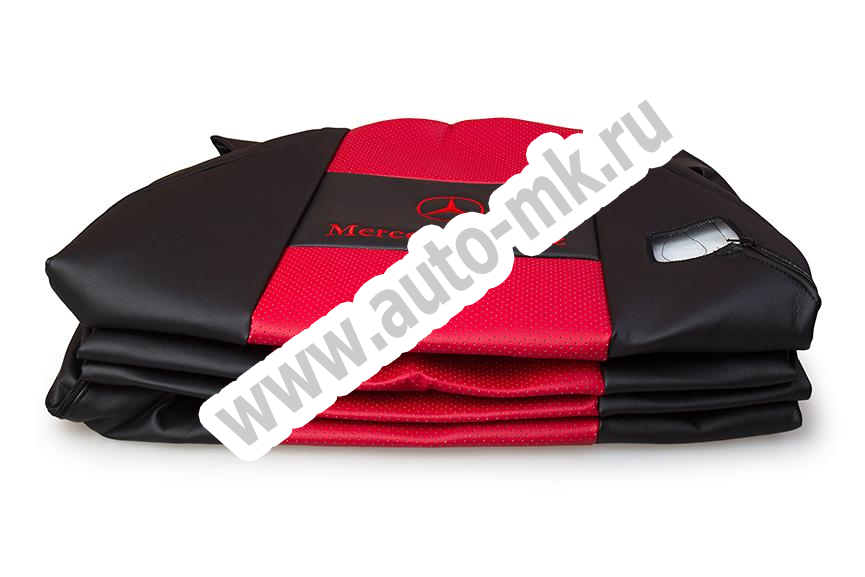 Чехол-сиденья ЭКО КОЖА (красный) MERCEDES ACTROS (2 ремня) (1) Арт. 16830