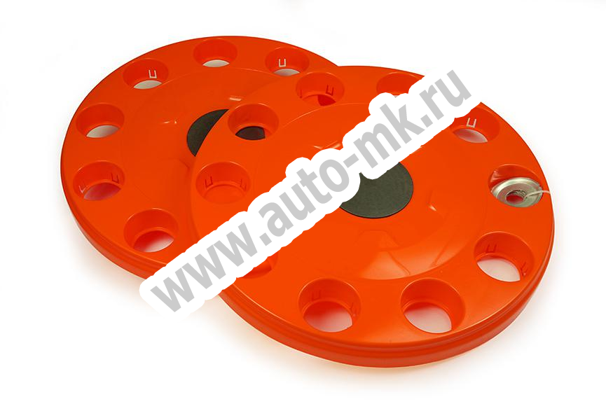 Колпаки на колеса передние на евродиск R22,5 (2шт.) (пластик- красный) Арт. 19358
