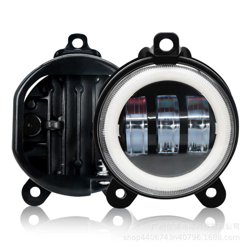 Фары противотуманные 12-24В светодиодные с ободком (LED) 3,5 дюйма 15 Вт  2шт. (2)