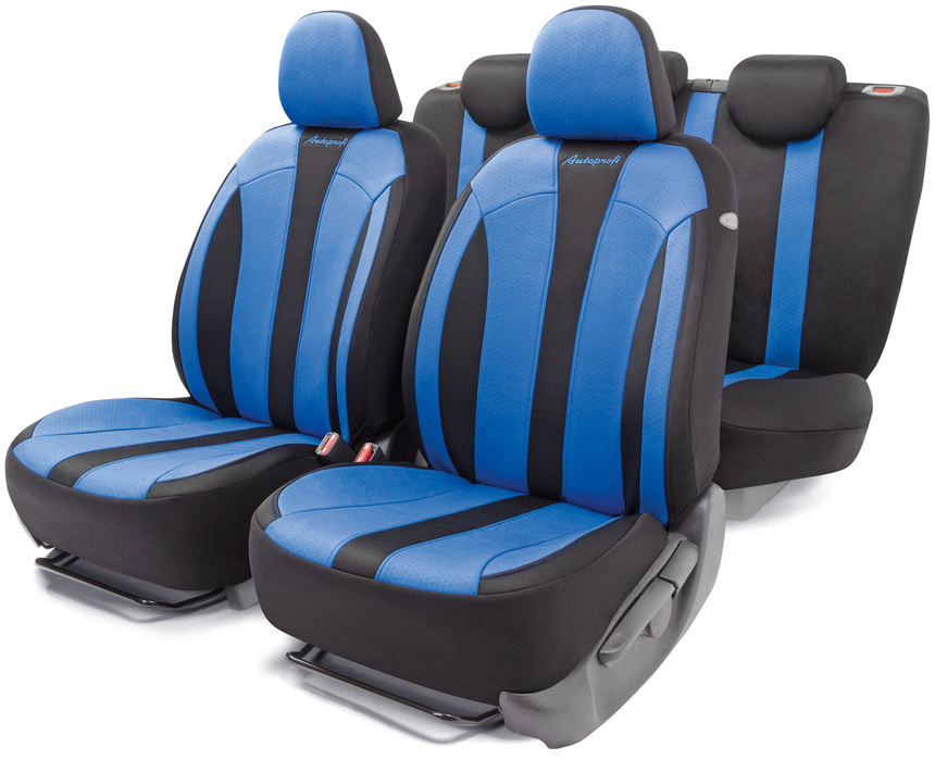 Авточехлы PERFORMANCE, материал hexagon polyester PRF-1505 BK BL (1) Арт. PRF-1505BK BL