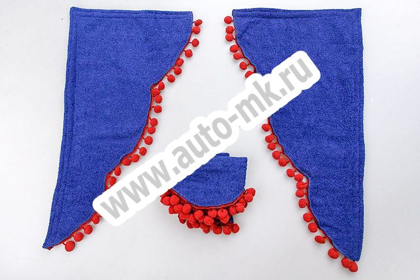 Ламбрекен лобового стекла с углом Газель (синий) (1) Арт. 7686