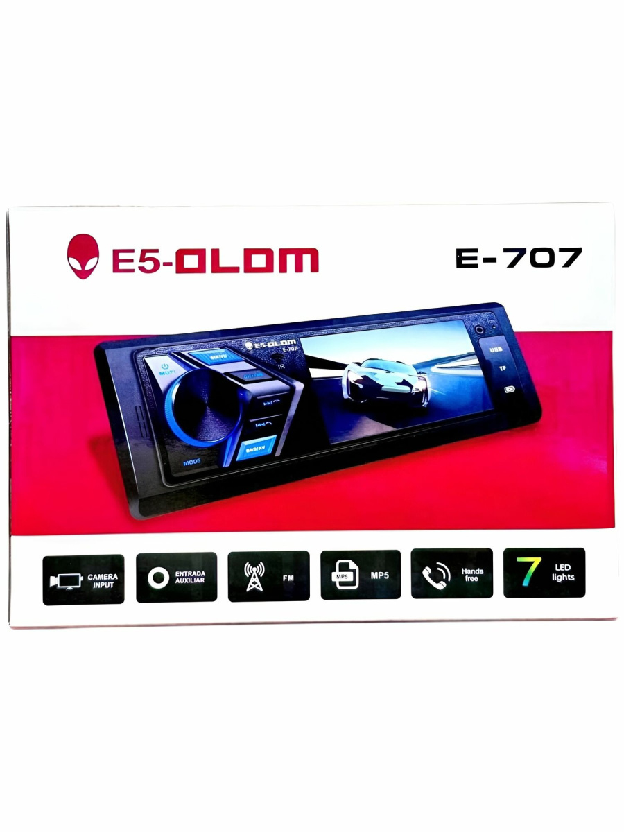 Автомагнитола E5-Olom E-707 c сенсорным экраном 4  дюйма, Bluetooth, Aux, USB, SD слоты (1) Арт. E5-OlomE-707