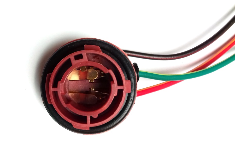 Патрон для лампы 1157 P21 5W цоколь BAY15d 1шт двухконтактный с проводами для корейских авто (1) Арт. 904366