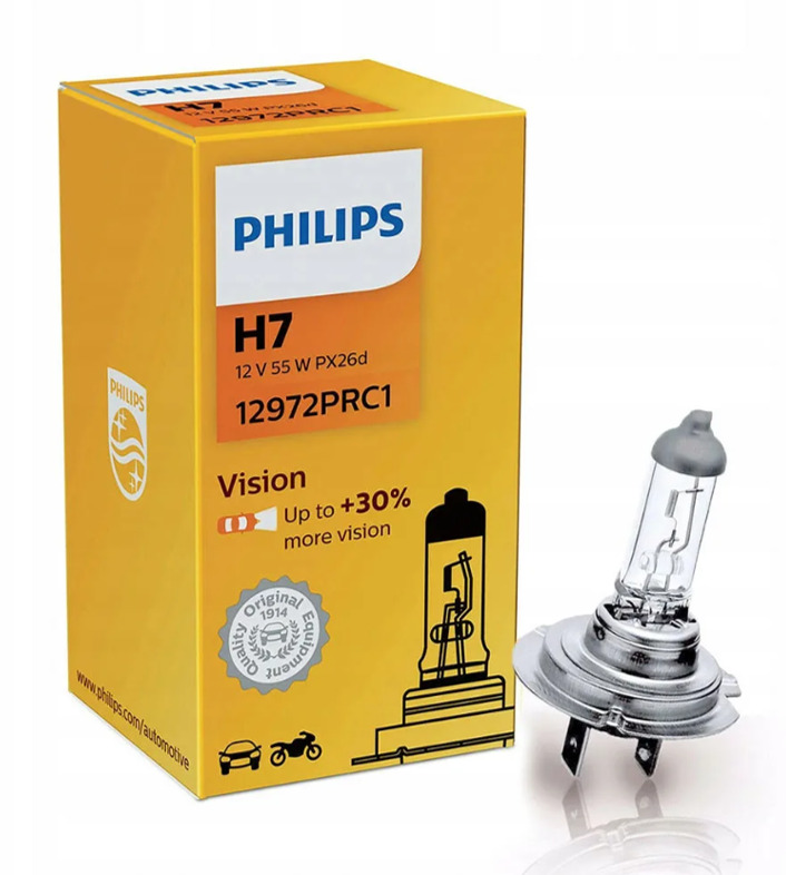 Автолампа H7 12V 55W PHILIPS 1шт Арт. 12972PRC1