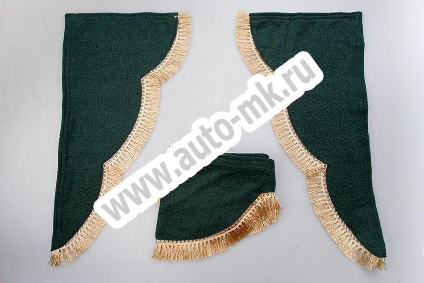 Ламбрекен лобового стекла с углом (без логотипа) зеленый (1) Арт. 10830