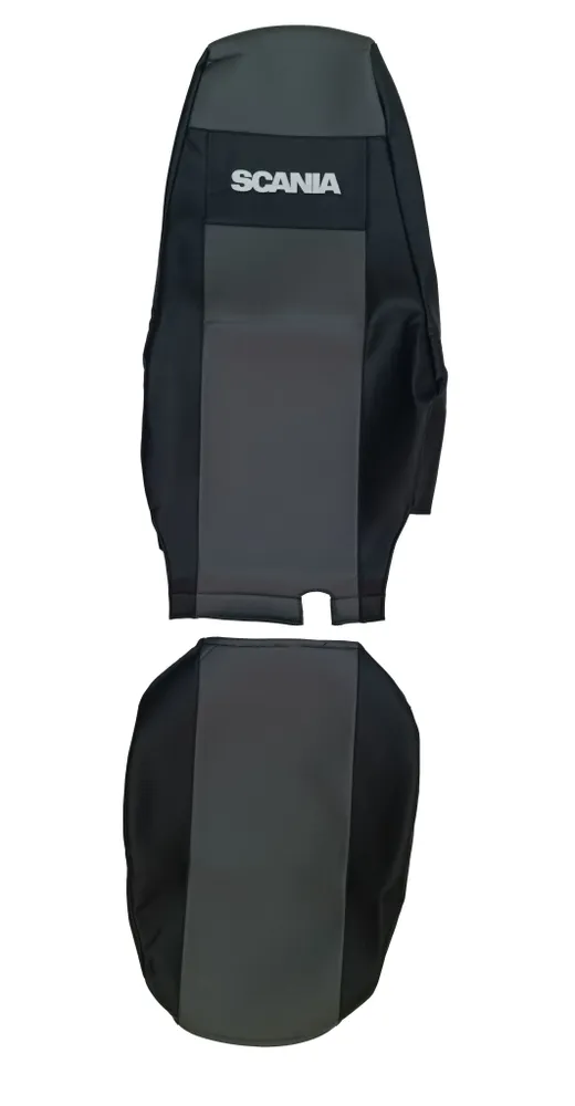 Чехол-сиденья ЭКО КОЖА (серый) SCANIA 5 серия (2 ремня  2 высоких) 119786 (4) Арт. 13267