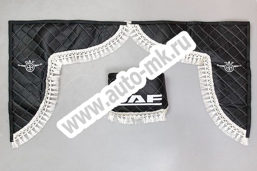 Ламбрекен лобового стекла с углом DAF эко-кожа (черный) (1) Арт. 19930