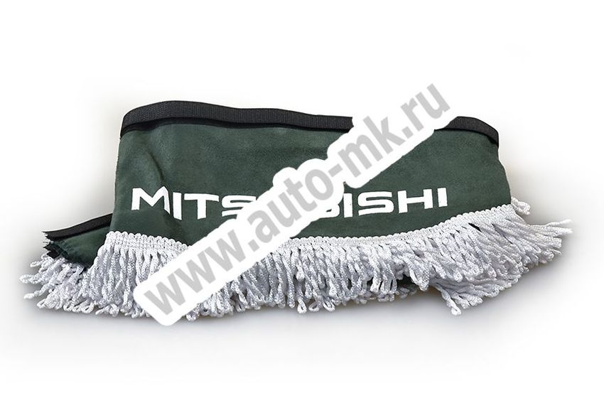 Ламбрекен лобового стекла с углом MITSUBISHI (польская ткань) зеленый (2) Арт. 13486