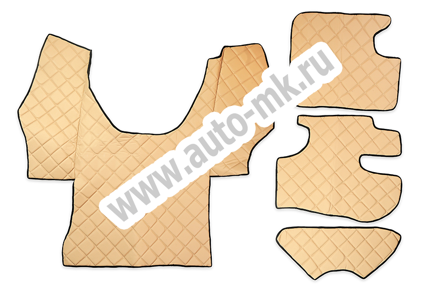 Коврик стеганый напольный для КАМАЗ модели 5490 NEO NEO2 Автомат (Бежевый) (1) Арт. 21696