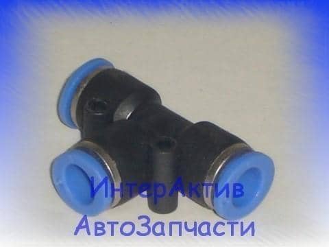 Соеденитель- тройник торм. трубок ПВХ d-8х8х8мм Арт. 638