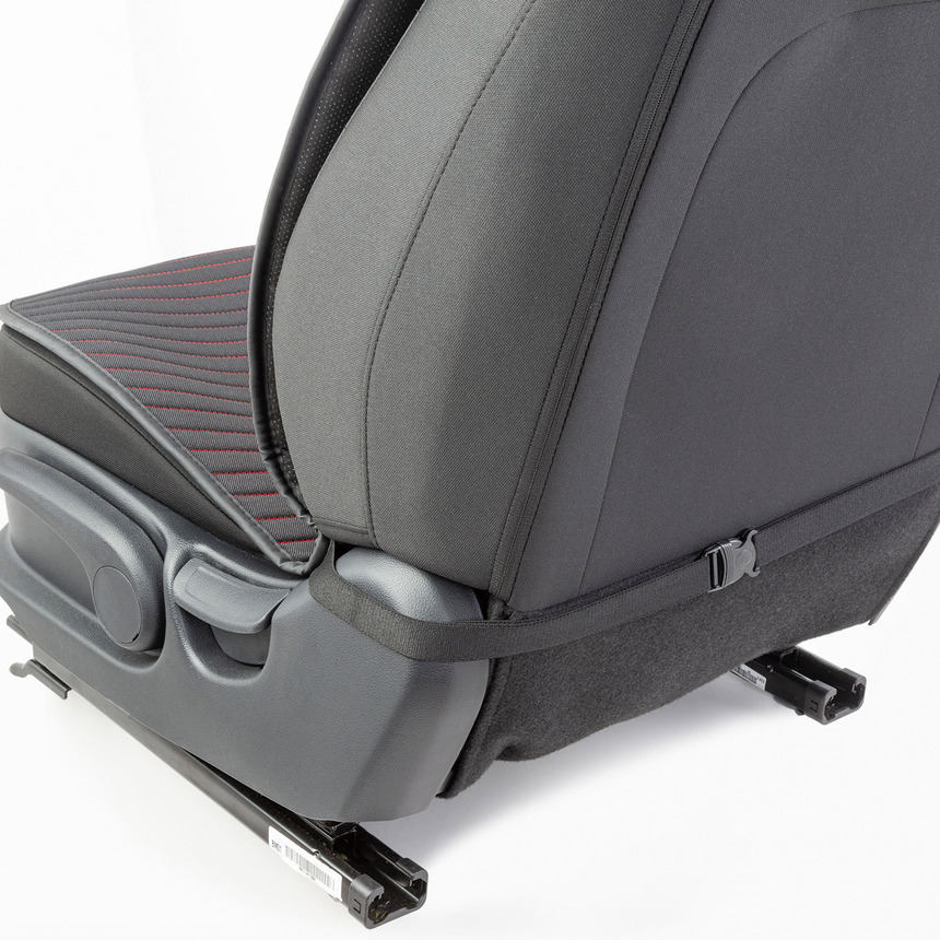 Накидки на передние сиденья  Car Performance , 2 шт., fiberflax CUS-1022 BK RD (5) Арт. CUS-1022BK RD