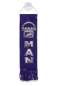 Вымпел  MAN  ( 5,5х20см) бахрома синий (3) Арт. 12416