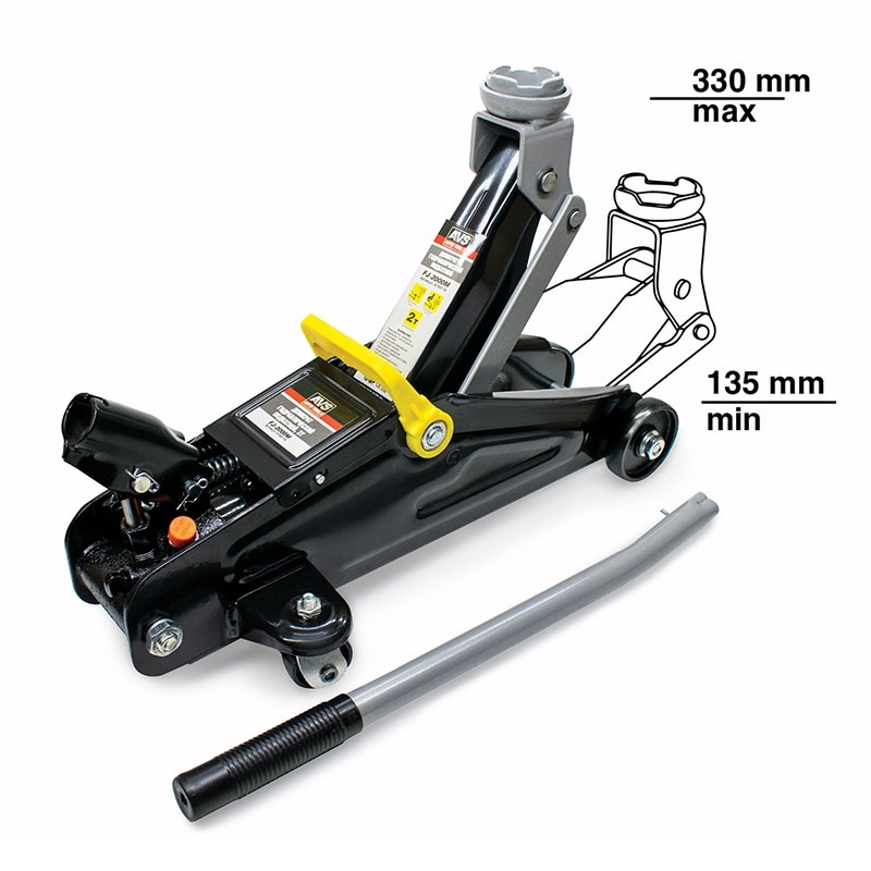 Домкрат подкатной AVS FJ-2000M, 2т, 135-330мм. в кейсе (2) Арт. A78411S