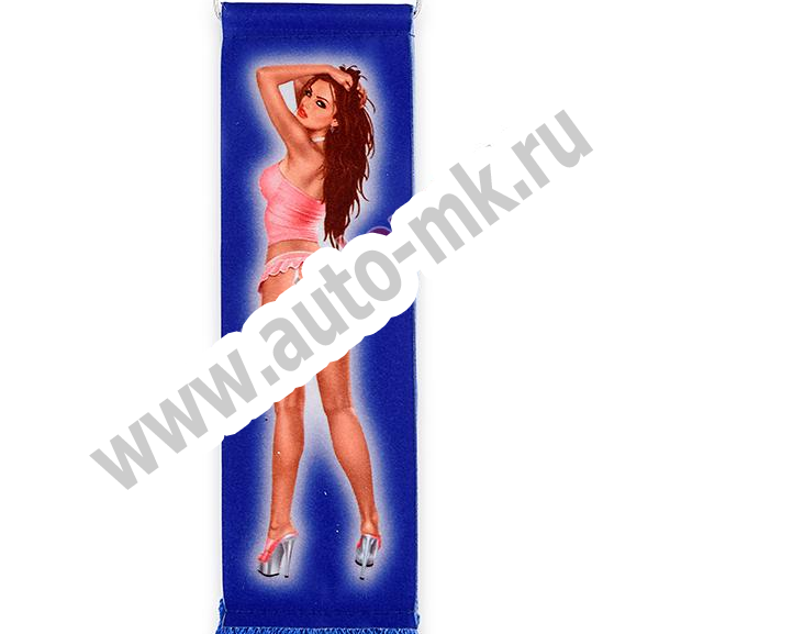 Вымпел  VOLVO    и девушка  ( 5,5х20см) бахрома синий (2) Арт. 10177