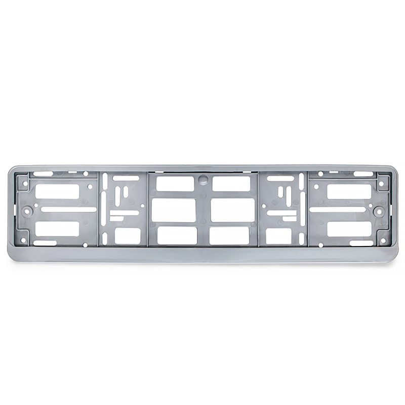 Рамка под номерной знак двусоставная (серебристый металлик) AVS RN-16 (2) Арт. A07727S