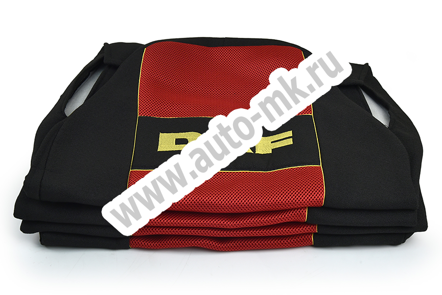 Чехол-сиденья DAF- XF95   XF105 красный (2 ремня) (1) Арт. 13584