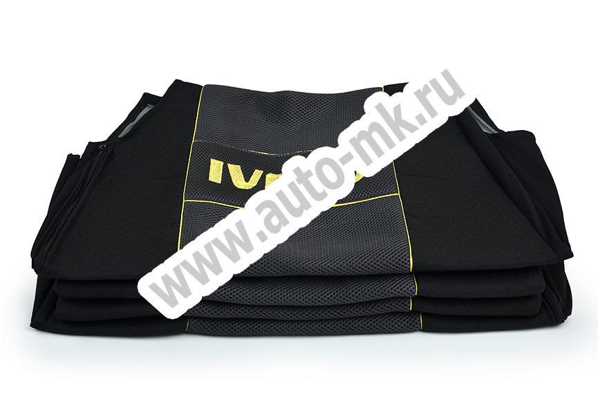 Чехол-сиденья IVECO (2 ремня) серая вышивка (1) Арт. 13593