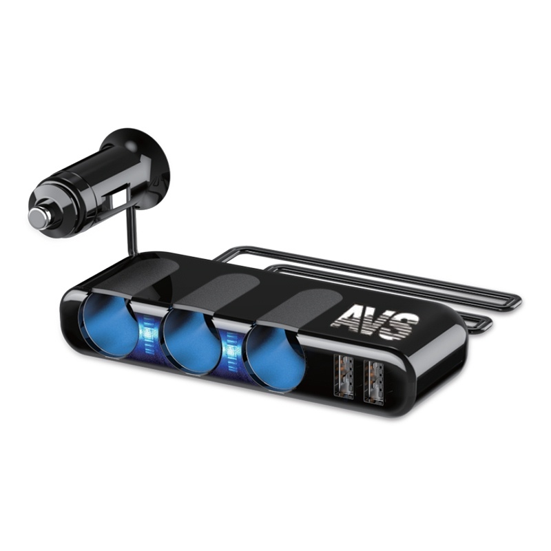 Разветвитель прикуривателя AVS 12 24 (на 3 выхода+2 USB) CS319U (2) Арт. A40863S