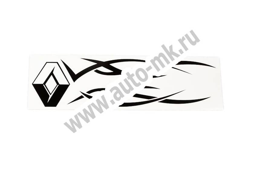 Наклейка уголок  Renault  наружная черный к-т. Арт. 8857
