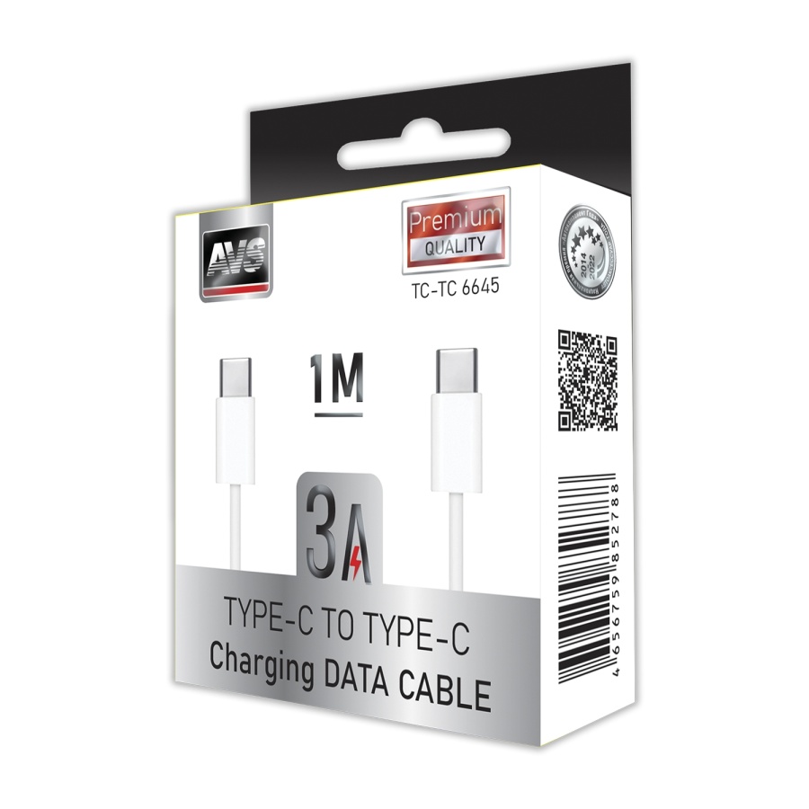 Кабель AVS Type-C  Type-C ( 1м ) TC-TC 6645 (PD45W) (3) Арт. A85278S