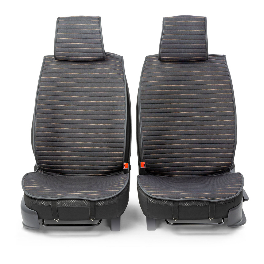 Накидки на передние сиденья  Car Performance , 2 шт., fiberflax CUS-1022 BK BE (2) Арт. CUS-1022BK BE