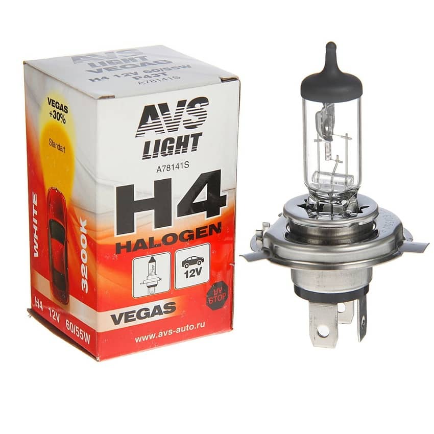 Автолампа H4 12V 60 55W P43t AVS Vedas (1) Арт. A78141S