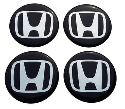 Наклейки на колпаки, диски с логотипом Honda 60 мм.