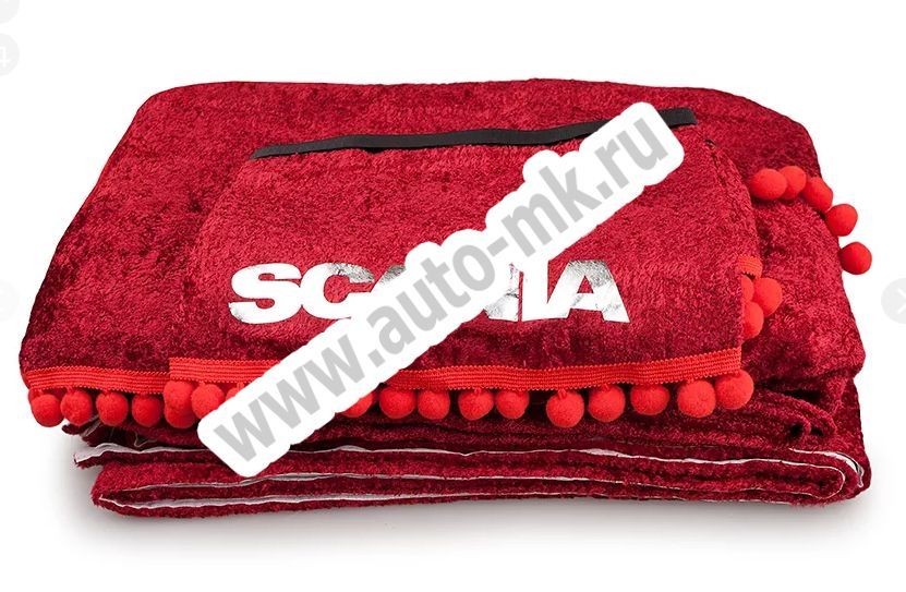 Шторы SCANIA 3 (шторы лобов.+ спальник, ламбрекен лобов. + спальника) комплект () Арт. 9365