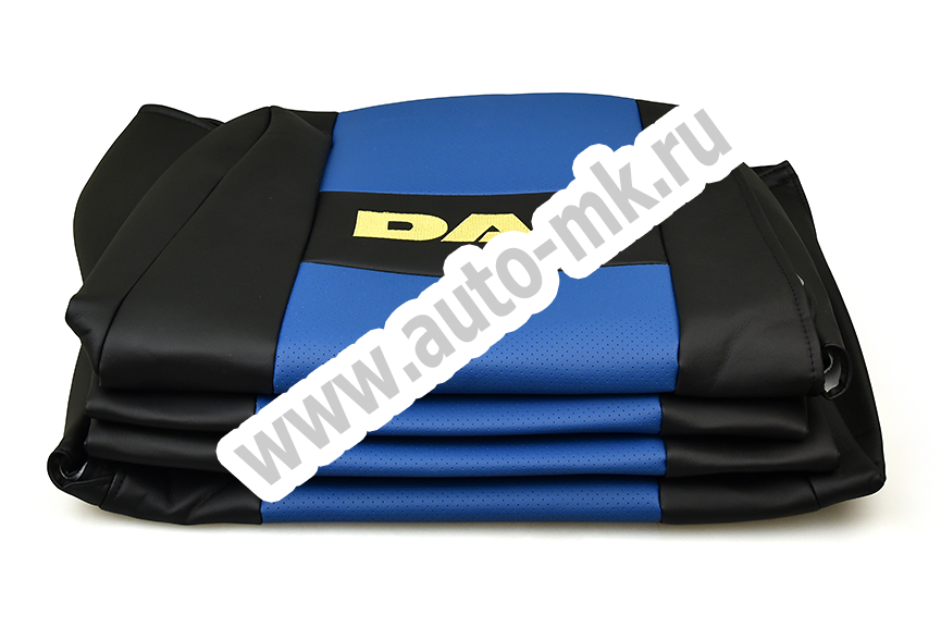 Чехол-сиденья ЭКО КОЖА (синий) DAF XF105 (новый  2012) (2 ремня) 119656 (1) Арт. 13253