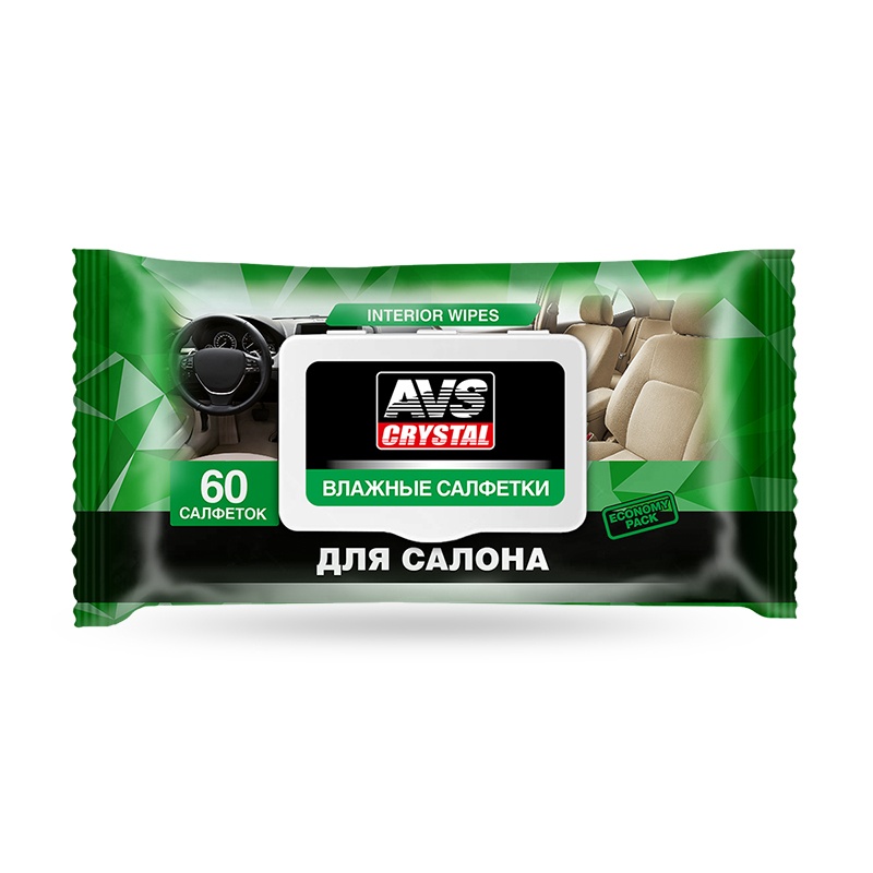Влажные салфетки  Для Салона  (пластиковый клапан) 60 шт. AVS AVK-212 (1) Арт. A40267S