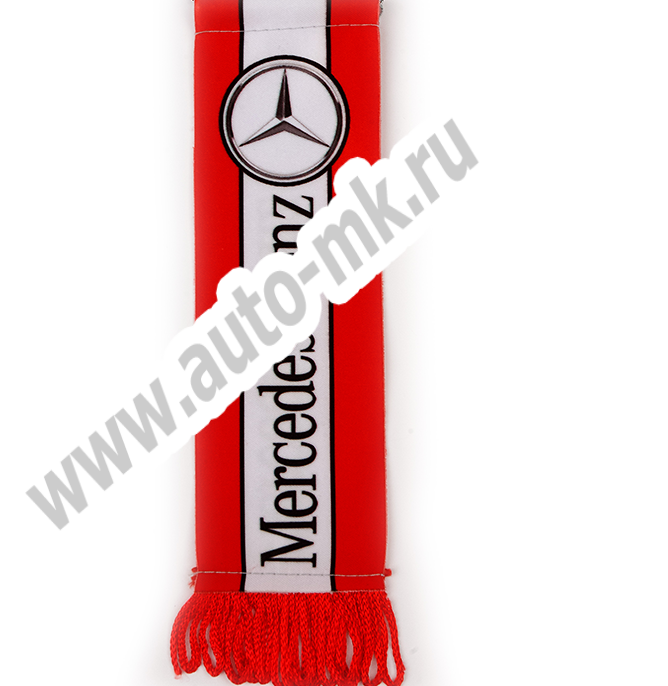 Вымпел  MERCEDES  ( 5,5х20см) бахрома красный (1) Арт. 12413