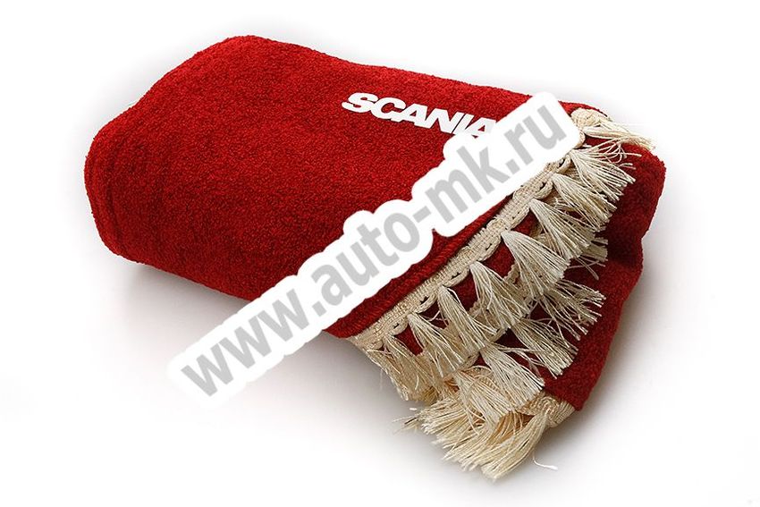 Ламбрекен лобового стекла с углом Scania (красный) (2) Арт. 10856