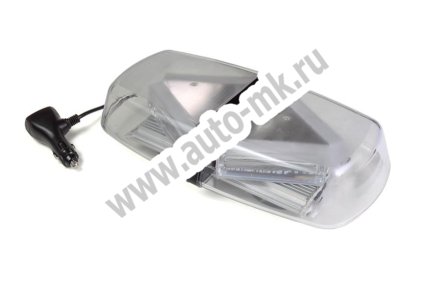 Маяк светодиодный желтый стробоскоп 10-30V (ЛЮСТРА) Белое стекло NEW (1) Арт. 17573