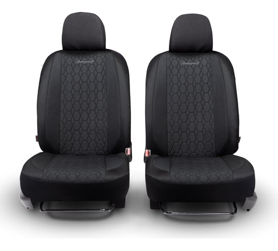 Авточехлы VERONA, материал лён мелкого плетения с контрастной прострочкой, VER-1505 BK BK (3) Арт. VER-1505BK BK