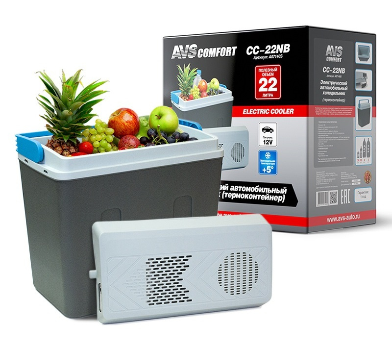 Холодильник автомобильный AVS CC-22NB 22л 12V (1) Арт. A07140S