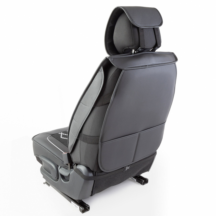 Каркасные накидки на передние сиденья  Car Performance , 2 шт., экокожа CUS-2092 BK GY (3) Арт. CUS-2092BK GY