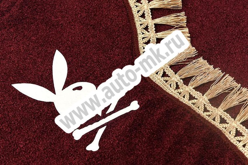 Ламбрекен лобового стекла с углом  PLAY DALNOBOY  Газель красный (2) Арт. 15811