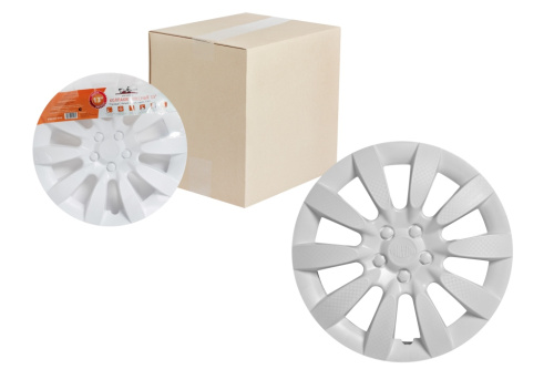 Колпаки колесные 13   Торнадо  карбон, белый цвет AIRLINE комплект 2 штуки (2) Арт. AWCC-13-08