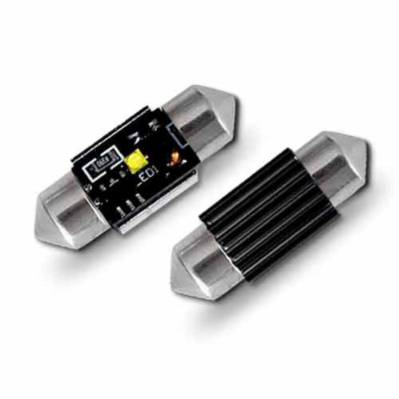 Автолампа 12-24V 36мм.с обманкой, черные canbus