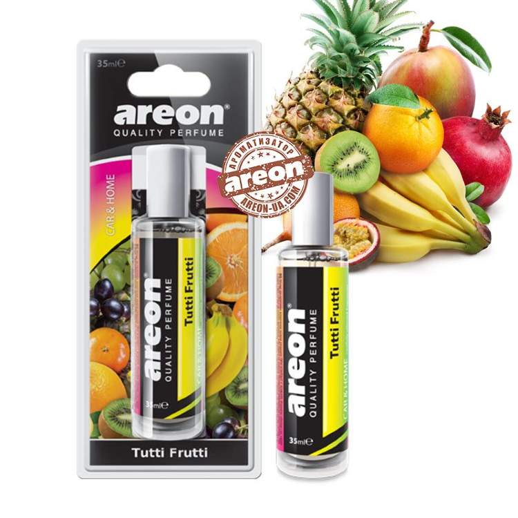 Ароматизатор  Areon qualiti perfume  35ml   спрей д авто CAR & HOME  Тутти Фрутти Арт. PFB18