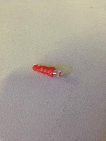 Автолампа светодиодная 12V 1,2W RED с патроном T5BAX8.7D BA15s красный Арт. 12 1,2RED