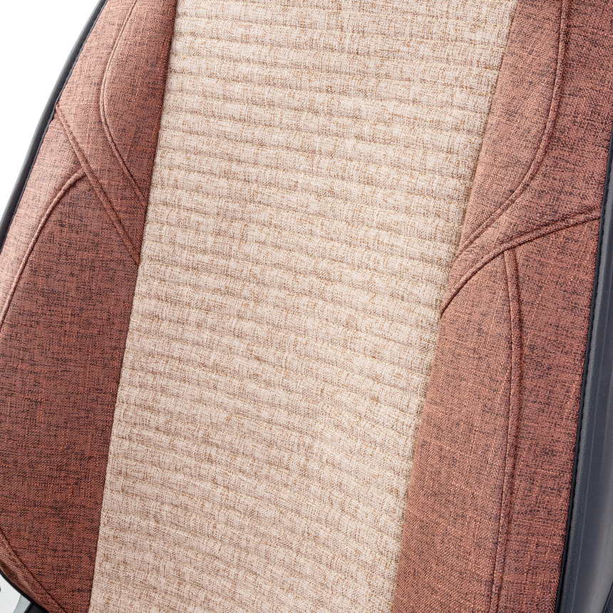Каркасные 3D накидки на передние сиденья  Car Performance , 2 шт., fiberflax CUS-3024 COFFEE BE (4) Арт. CUS-3024COFFEE BE