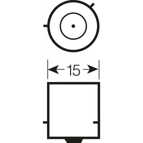 Автолампа 12V21W, 1-контактная смещенный цоколь  BAU15S Foshan Lighting Арт. PY21W