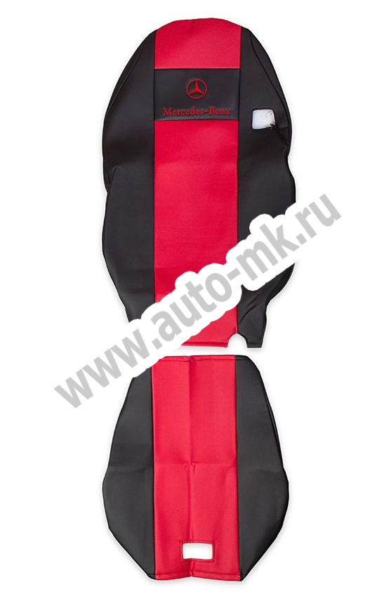 Чехол-сиденья ЭКО КОЖА (красный) MERCEDES ACTROS (2 ремня) (2) Арт. 16830