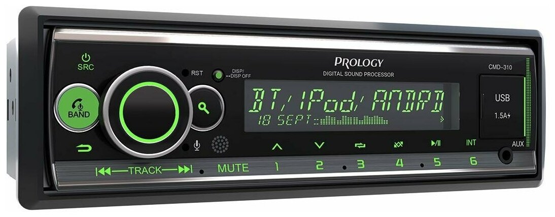 Автомагнитола PROLOGY  , USB, AUX, BT,DSP ,многоцветная (1) Арт. CMD-310