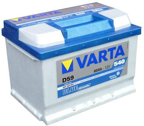 Аккумулятор VARTA Blue Dynamic 60 А ч низкий обратная R+ EN 540A, 242x175x175 D59 560 409 054 313 2 (2) Арт. 560409054
