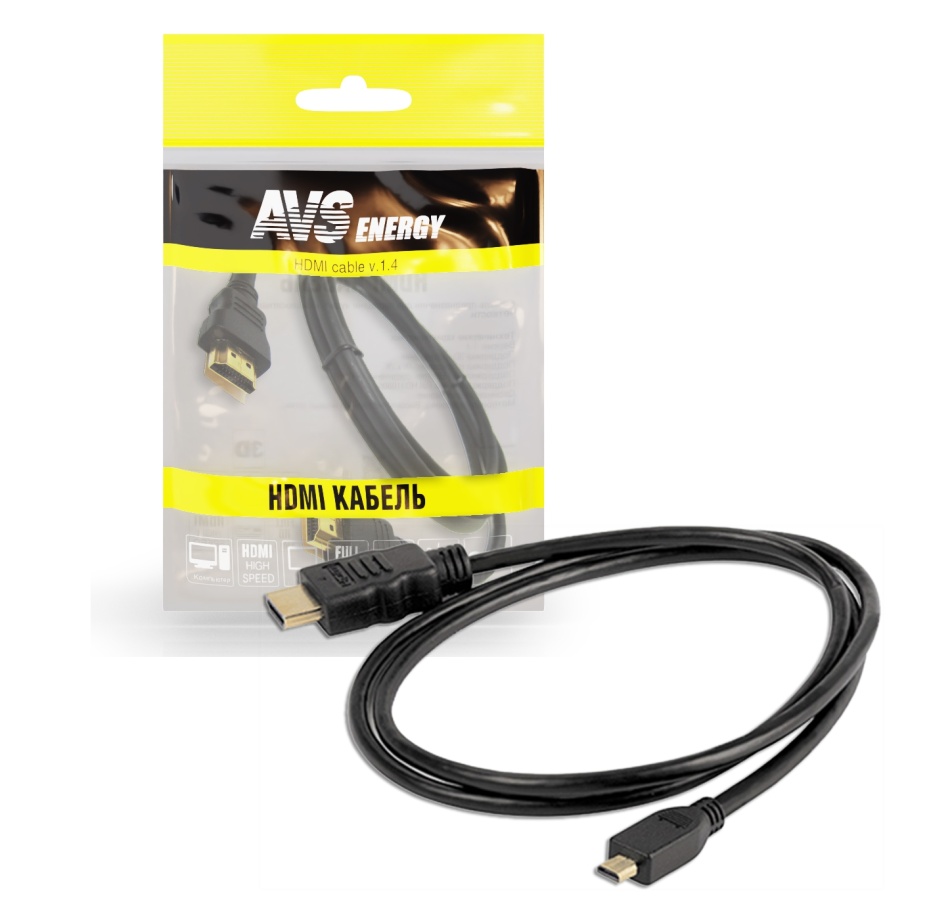 Кабель AVS HDMI(A)-microHDMI(D) HAD-71 1м (2) Арт. A78707S